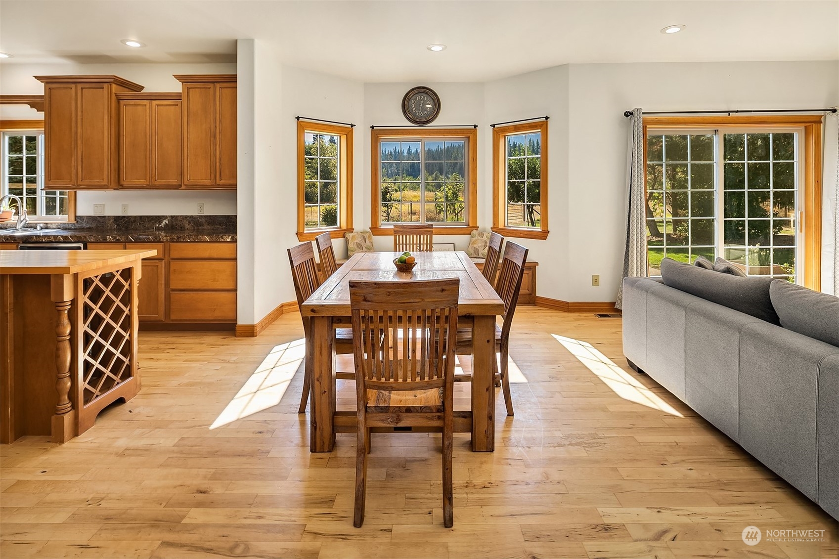 136 Old Cedars Road Cle Elum, WA 98922 - Photo 5 of 38 a dining room with furniture and wooden floor