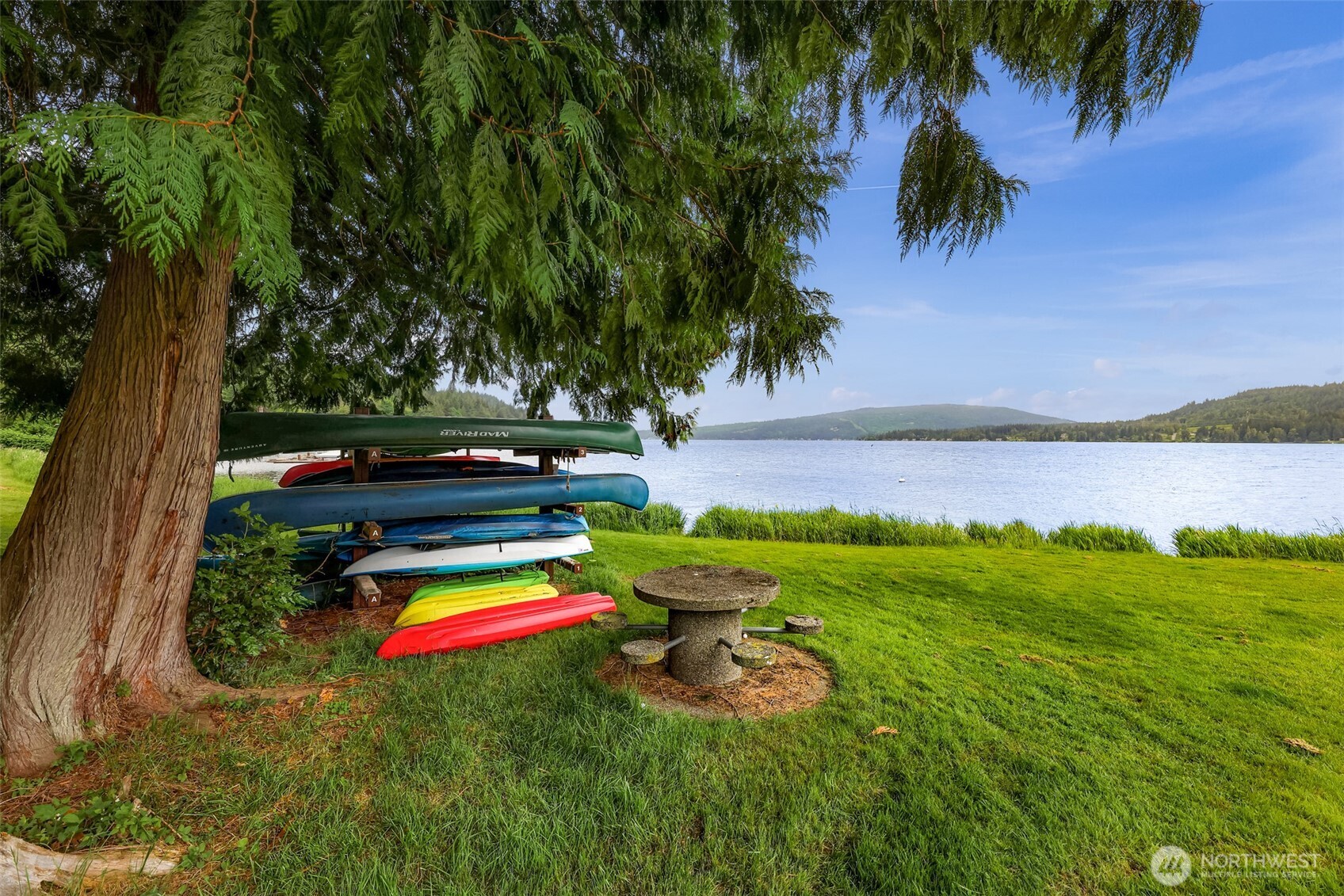 20 North Point Drive Bellingham, WA 98229 - Photo 10 of 16 a view of a lake with a yard