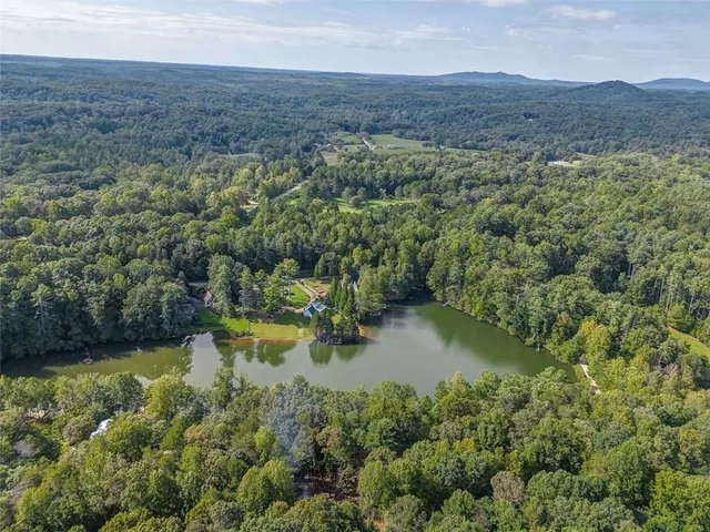 a backyard of a house with lots of trees