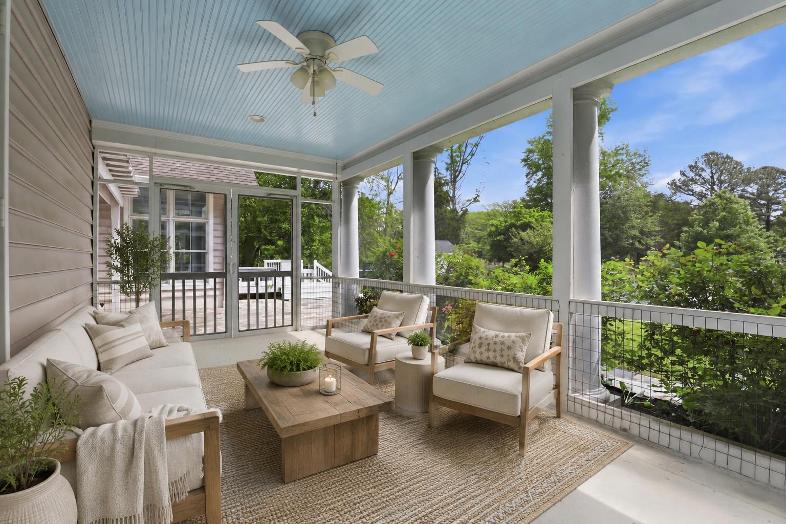 5865 Deale Beach Road Deale, MD 20751 - Photo 20 of 45 a balcony with furniture and a potted plant
