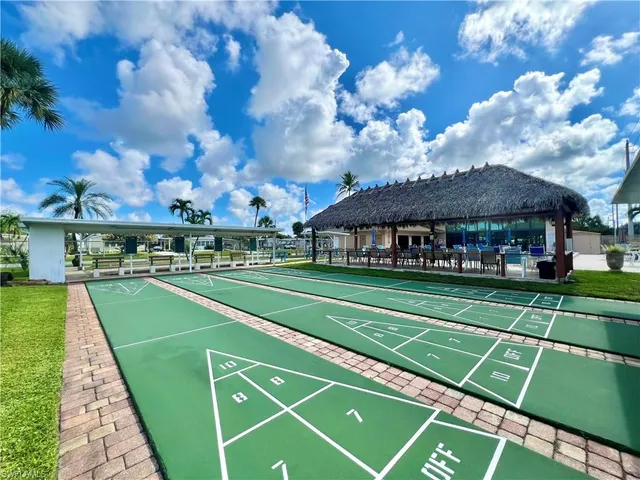 a view of a volley ball court