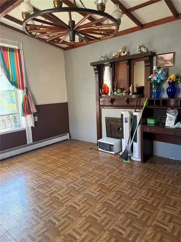 a view of a fireplace in a room