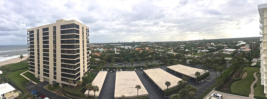 500 Ocean Drive, Unit E9B Juno Beach, FL 33408 - Photo 17 of 53 Balcony Pano