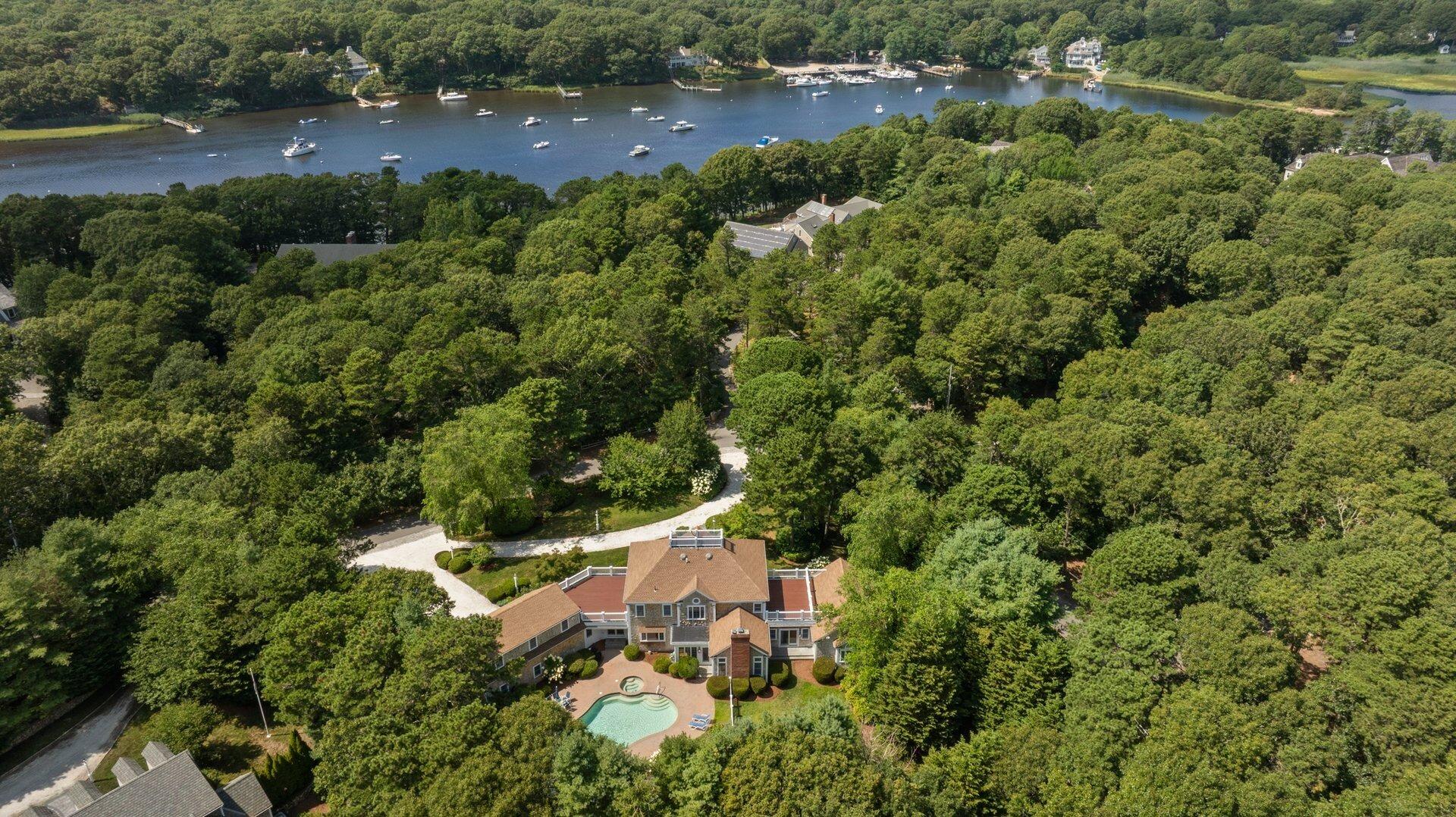 431 Baxter Neck Road Marstons Mills, MA 02648 - Photo 23 of 30 an aerial view of a houses with yard
