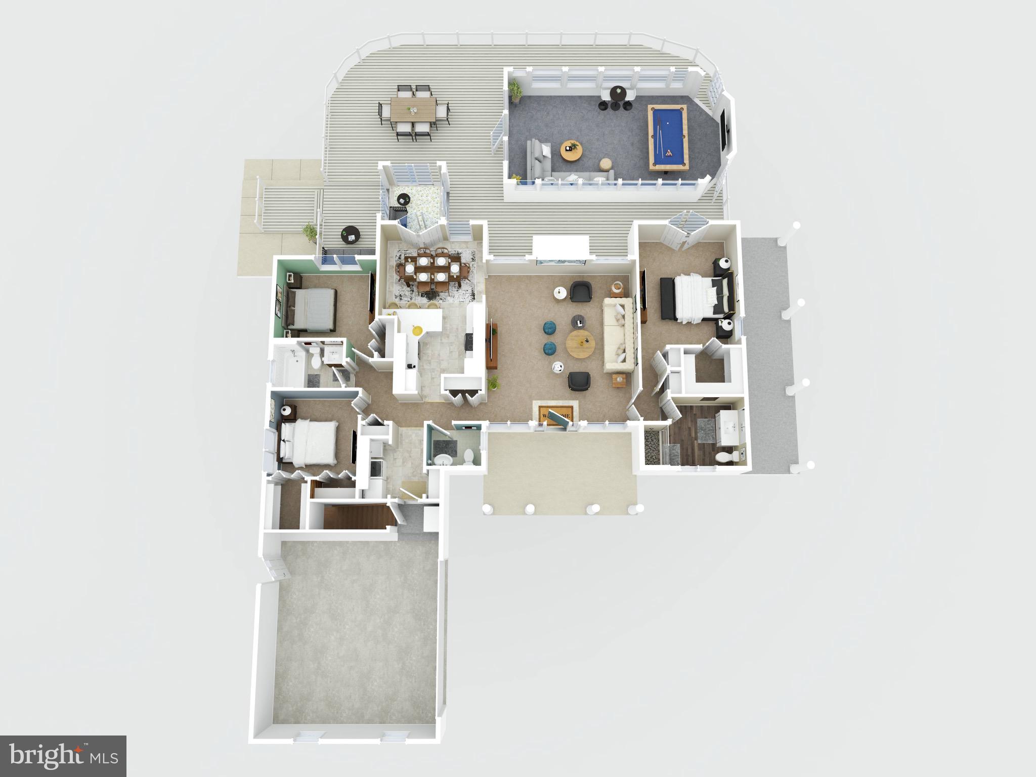 1030 Gist Road Westminster, MD 21157 - Photo 41 of 43 3D Floor plan of main level - one level living
