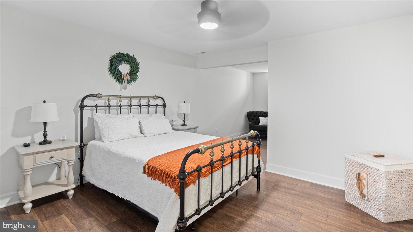 2510 Easy Street Fallston, MD 21047 - Photo 36 of 56 a bedroom with a bed and a chandelier