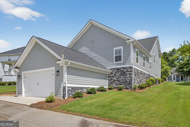 a view of a lake with a city