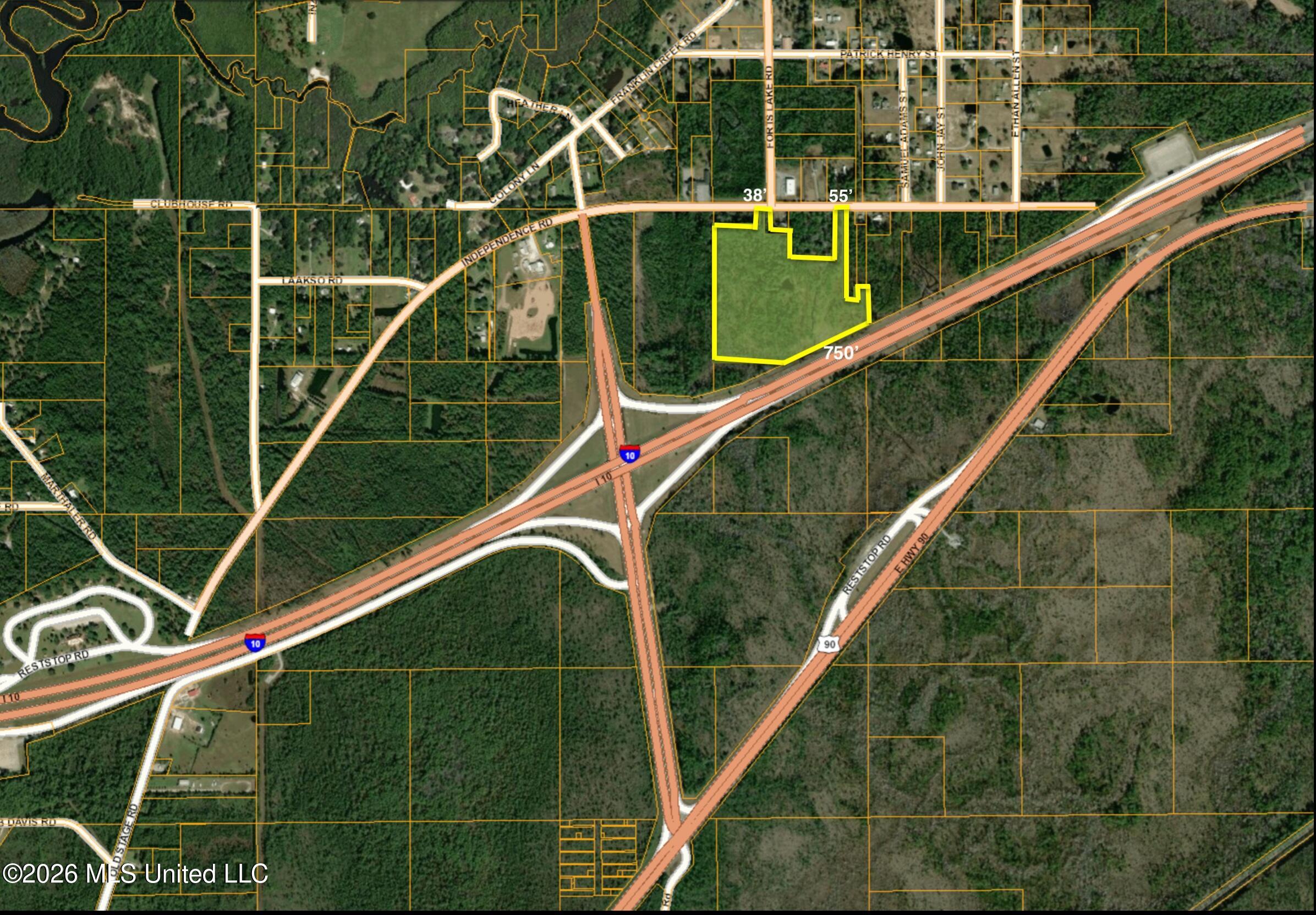 Independence Road Moss Point, MS 39562 - Photo 1 of 1 Aerial View- I-10 & Independence Rd