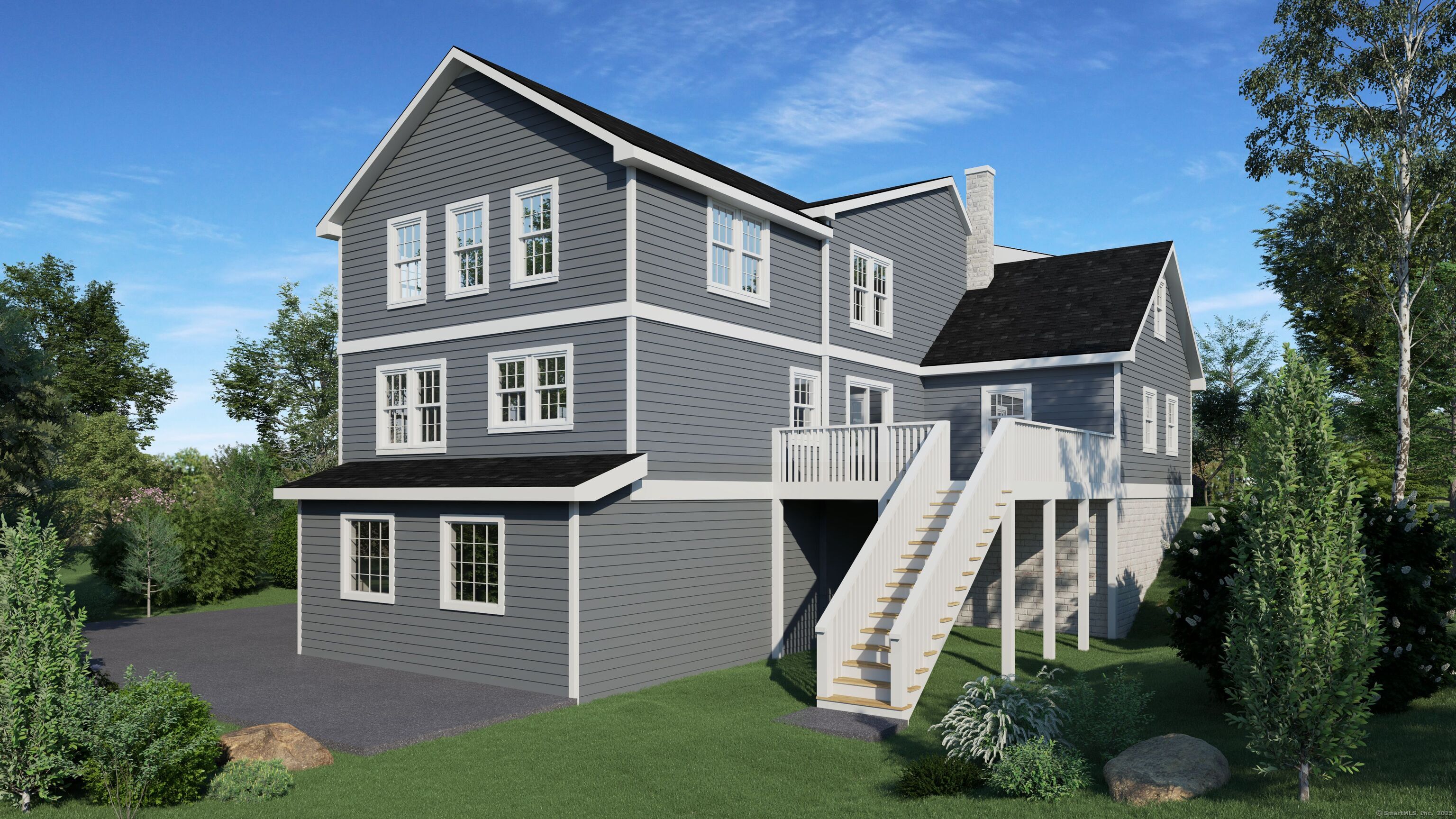 75 New Street Ridgefield, CT 06877 - Photo 3 of 6 a front view of a house with a yard