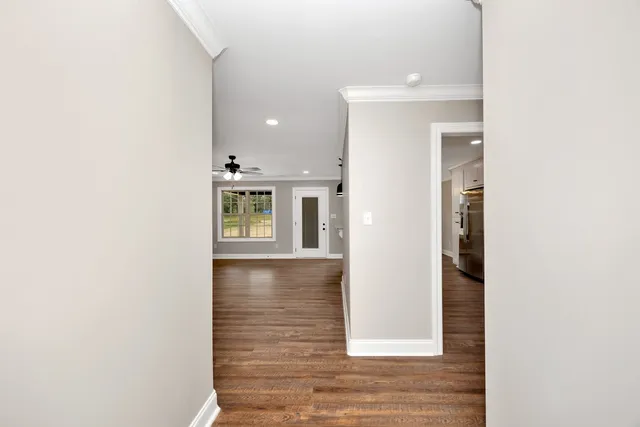 a view of an entryway of a house