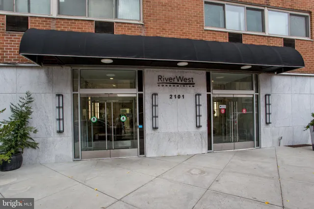 a front view of a building with entryway