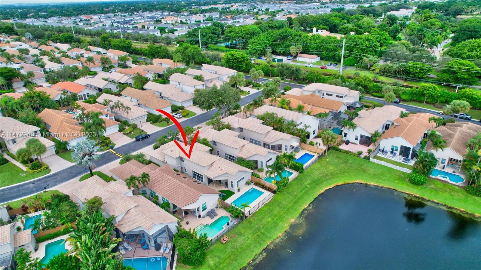 6636 Northwest 25th Avenue Boca Raton, FL 33496 - Photo 5 of 96 an aerial view of residential houses with outdoor space and street view