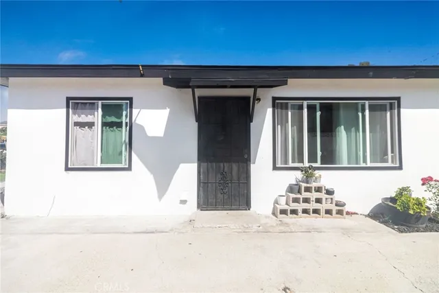 a front view of a house