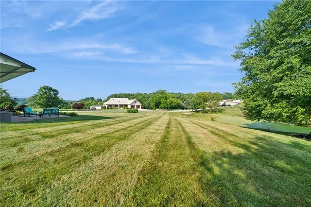 a view of an outdoor space and a yard
