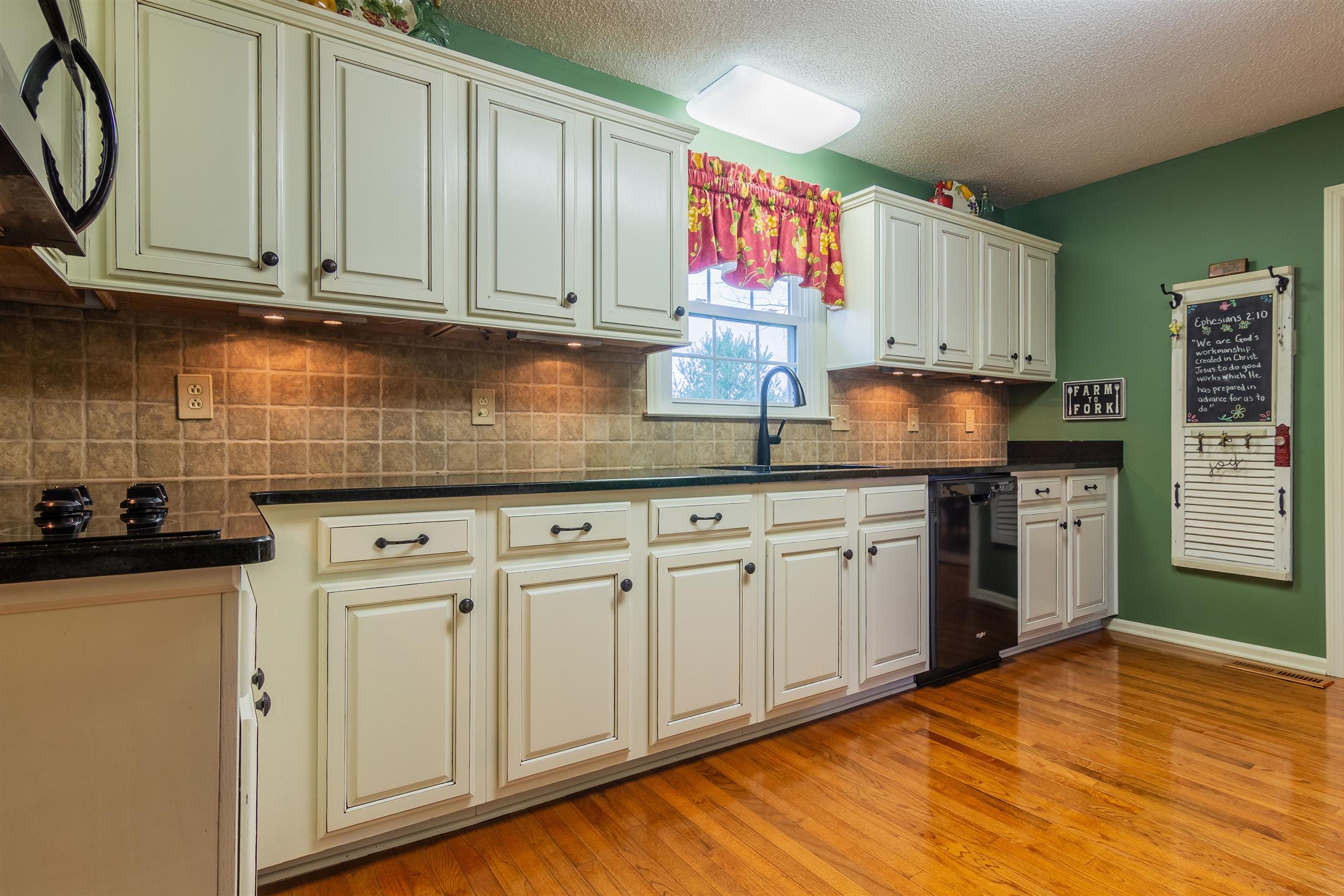 2842 Sulphur Springs Road Murfreesboro, TN 37129 - Photo 9 of 28 Kitchen with granite countertops, backsplash, and lots of cabinets for storage