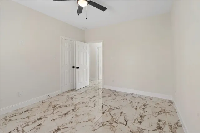 an empty room with a natural light