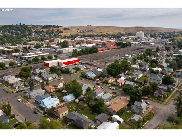 an aerial view of a city
