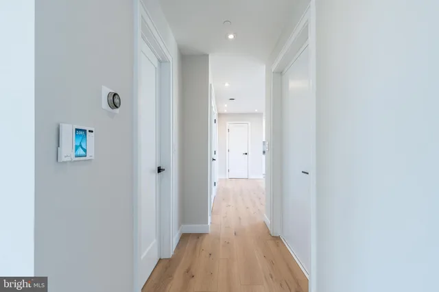 a bathroom with a shower and a toilet