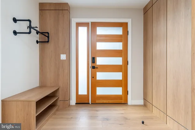 a bathroom with a sink and mirror