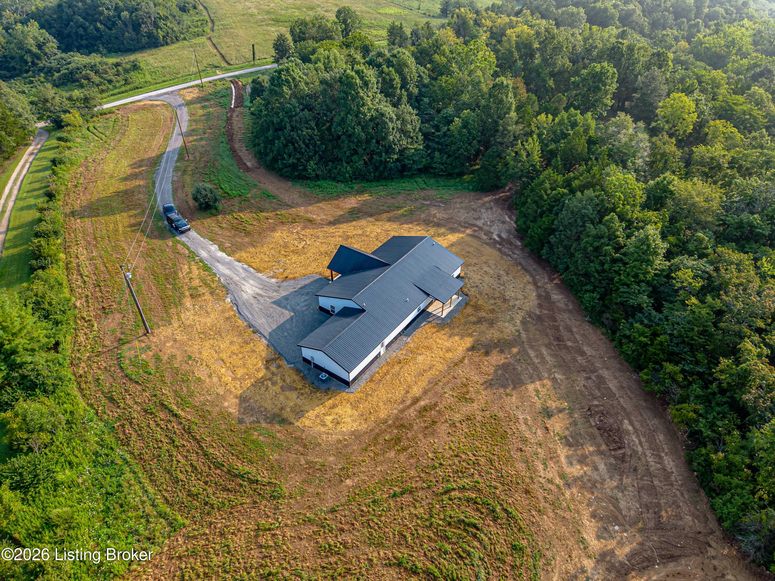 2131 Hickory Corner Road Pleasureville, KY 40057 - Photo 8 of 59 23_Aerial_House_and_Driveway