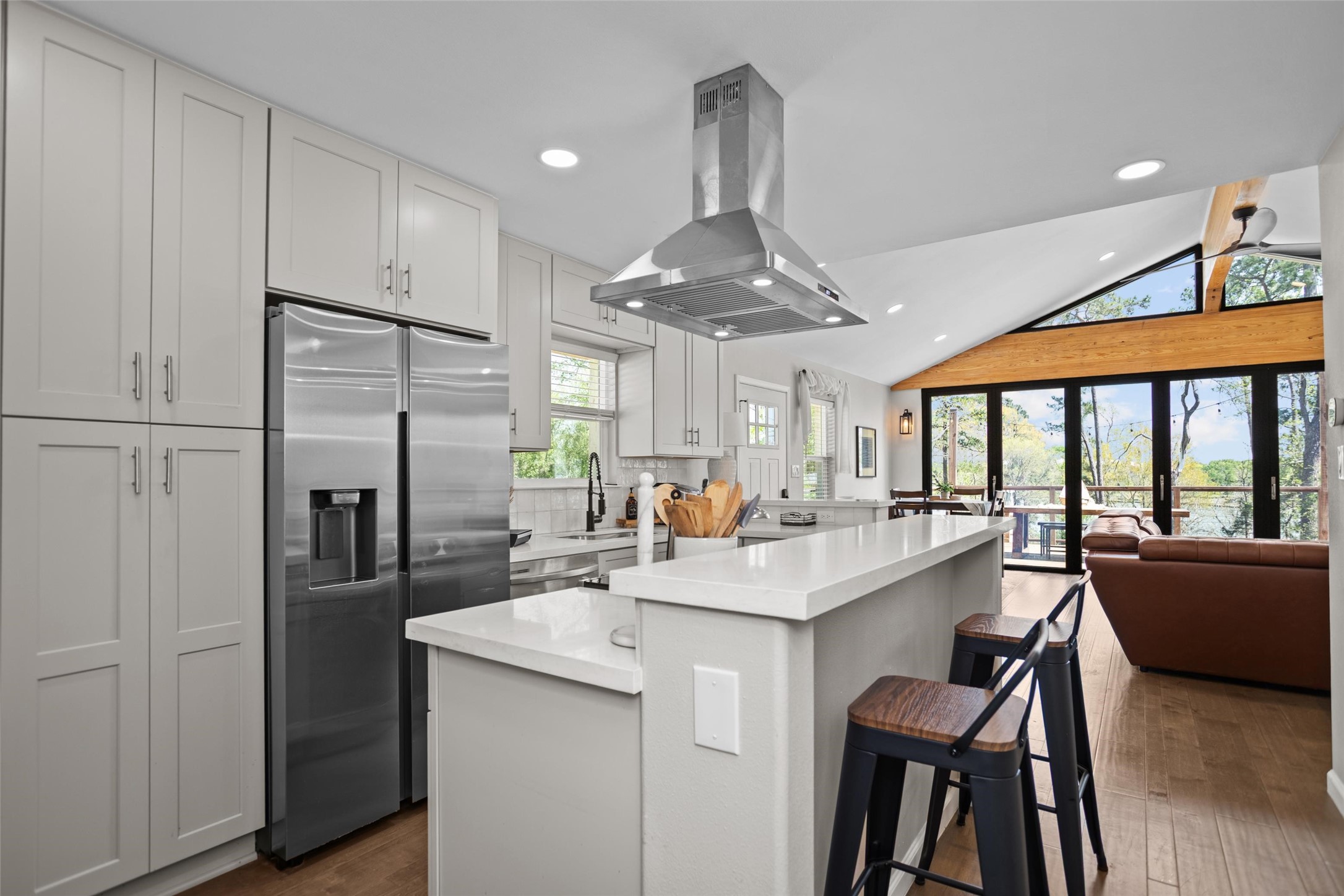 120 Cliff Street Point Blank, TX 77364 - Photo 7 of 30 Beautiful kitchen with outdoor views