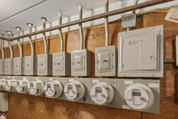 a front view of a building with entryway