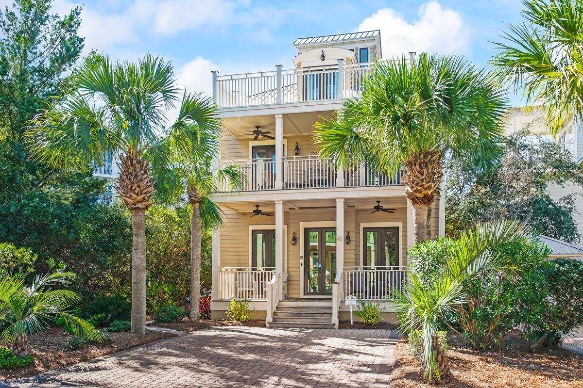 43 Sand Flea Drive Inlet Beach, FL 32461 - Photo 42 of 49 a front view of a house with a garden