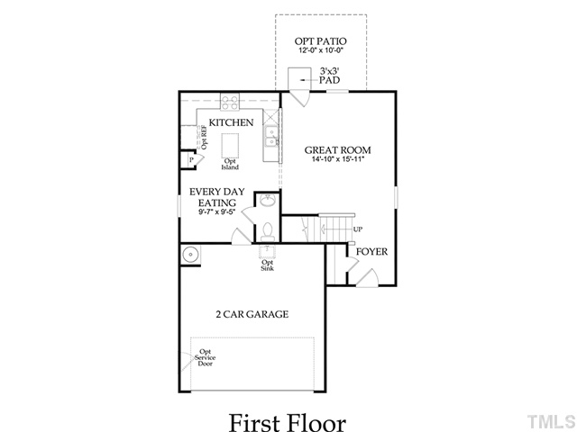 Floorplan for illustrative purposes only, actual home to be built.  Some structurual options may vary.  See agent for details.