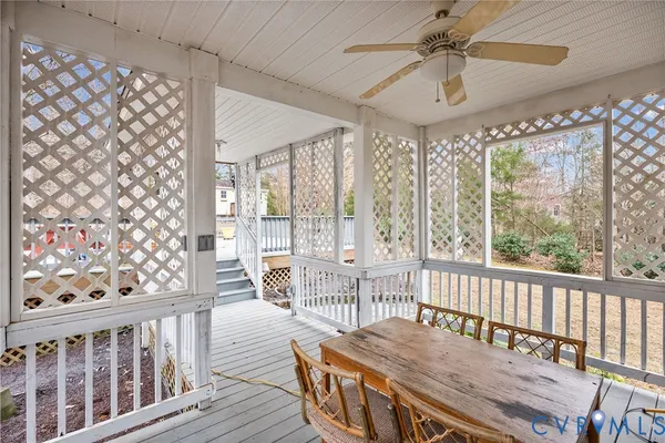 a backyard of a house