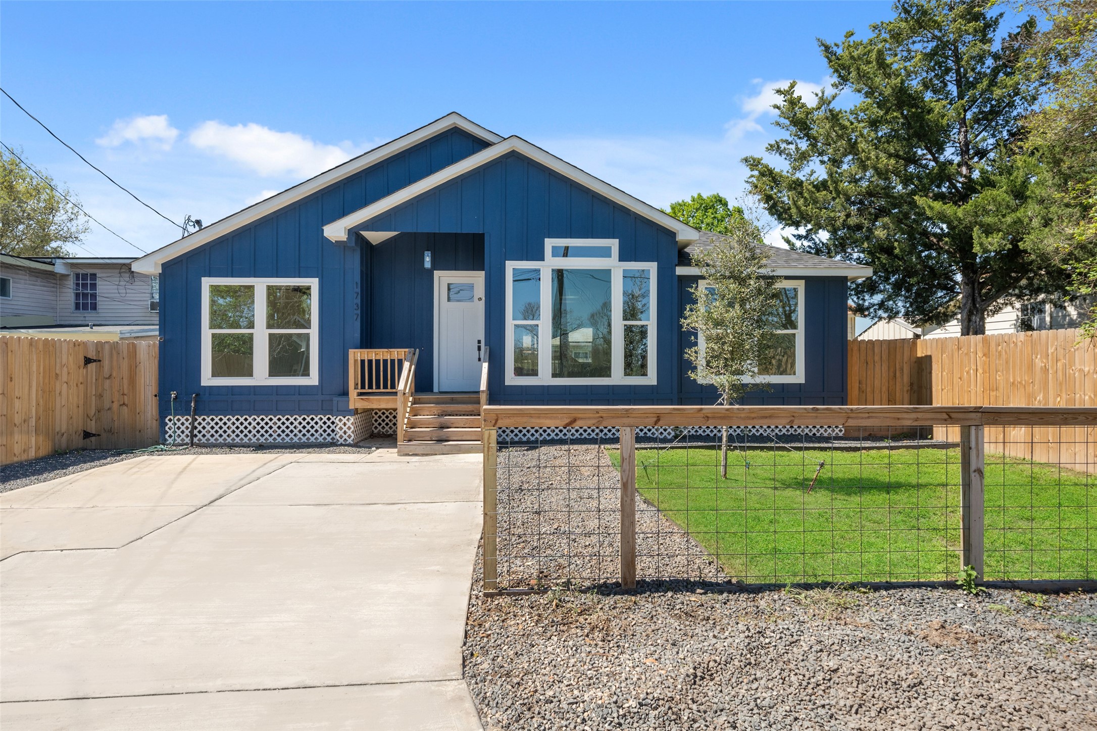 1737 Tabor Street Houston, TX 77009 - Photo 46 of 46 The fully fenced front yard offers a rare blend of privacy and curb appeal—ideal for enjoying a morning coffee under the shade or letting your dog play safely out front. With room for garden beds, a cozy seating area, or even a swing, this space is ready to be personalized to match your lifestyle.