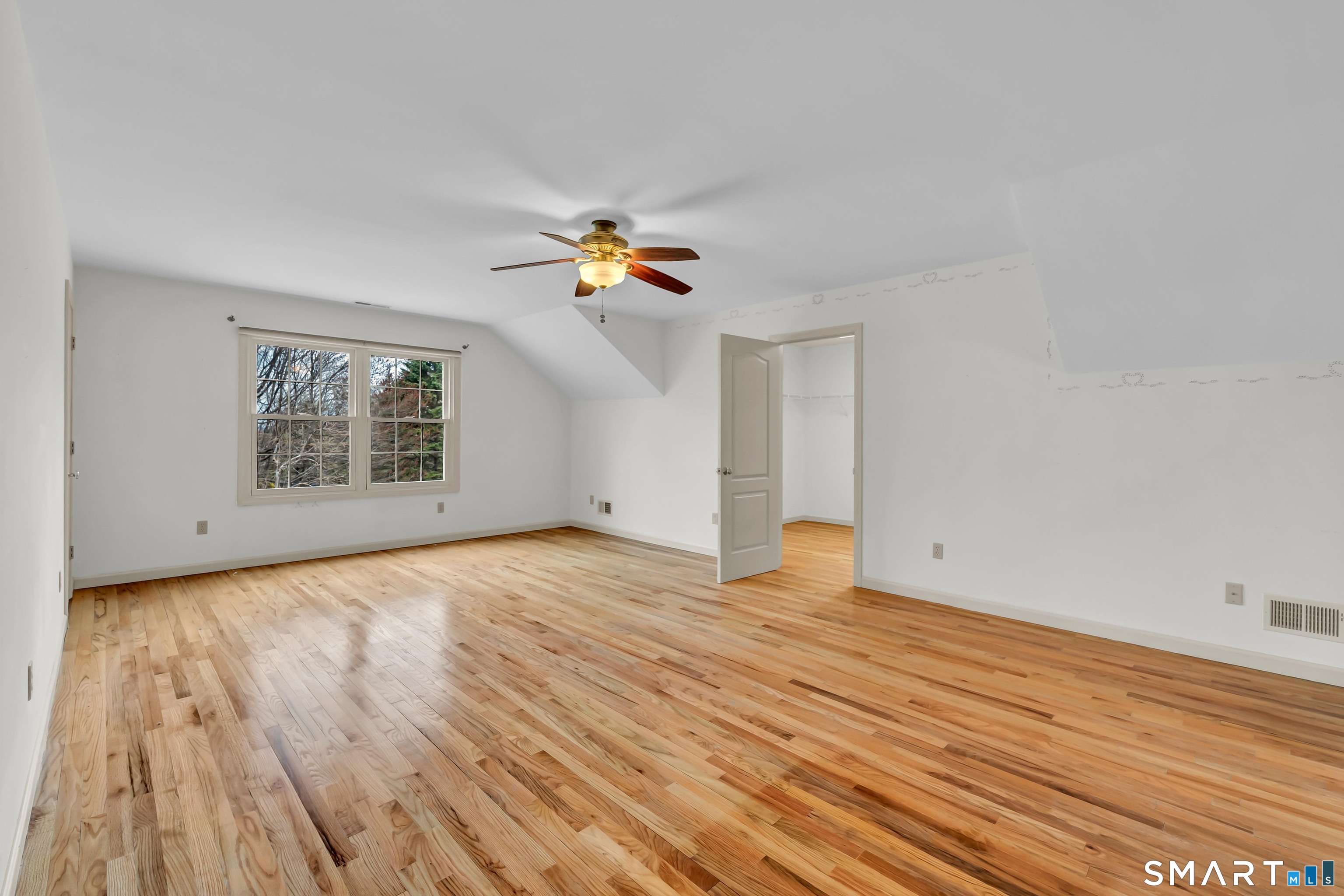 201 Grey Rock Road Southbury, CT 06488 - Photo 21 of 40 Huge Primary En-suite with hw flooring, ceiling fan
