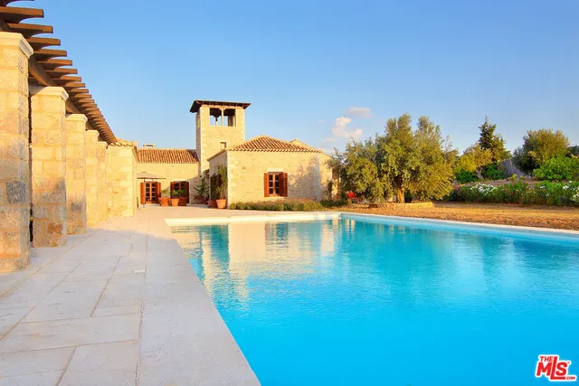 a view of a terrace with a lake