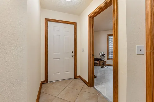 a view of a hallway with a small space