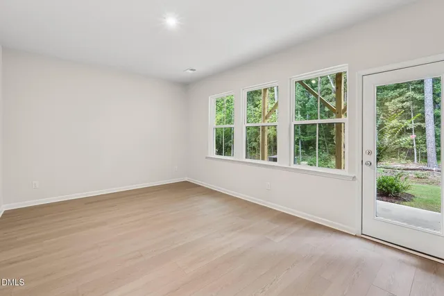 a picture of a bench in a white building