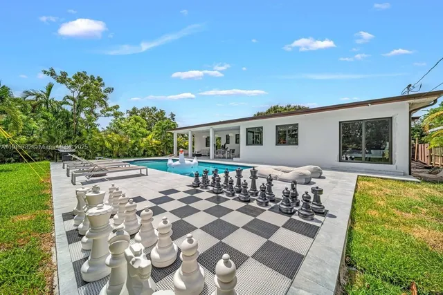 a view of balcony with patio