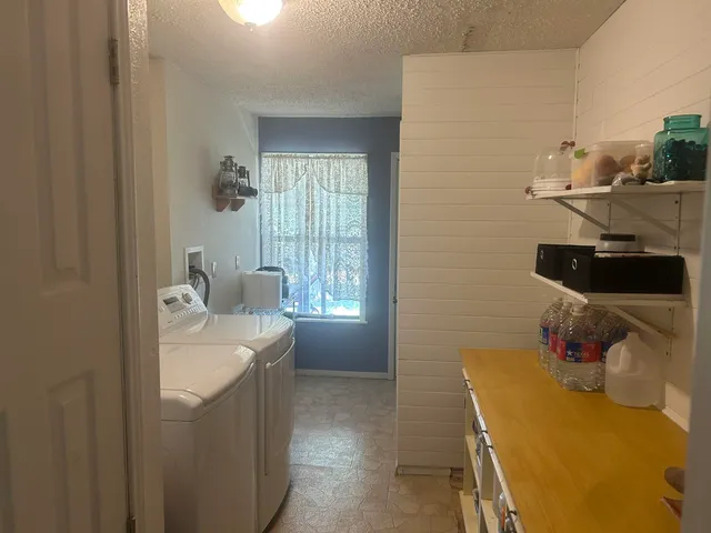 a bathroom with a sink and tub