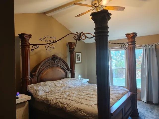 a backyard of a house