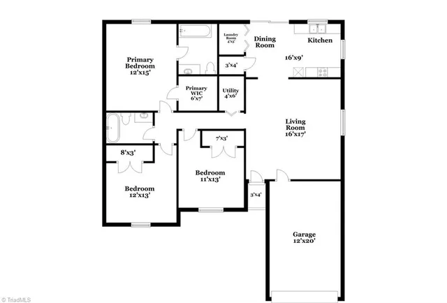 $1,650 | 4156 Kennison Village Drive, Winston-Salem, NC 27127