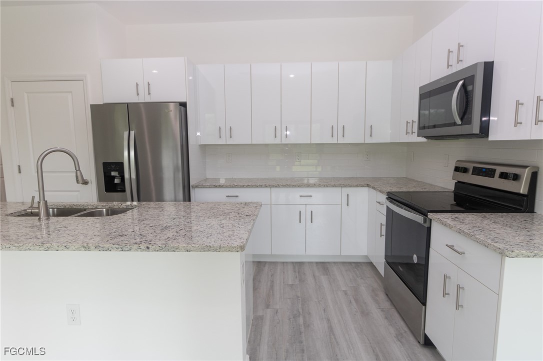 3032 West Briarwood Road LaBelle, FL 33935 - Photo 3 of 23 a kitchen with granite countertop a sink stove and refrigerator
