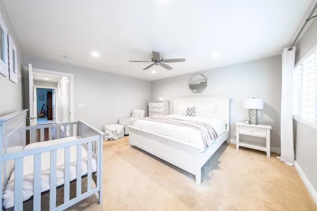 a white house with a large tree in front of it