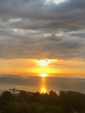 a view of city and ocean