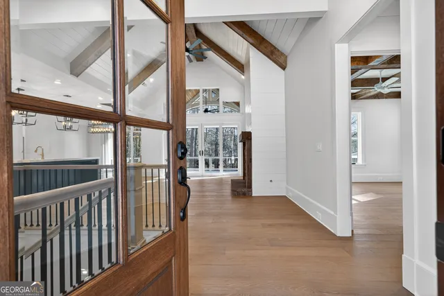 a view of kitchen with furniture and a table