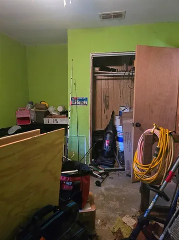 a room with musical instruments