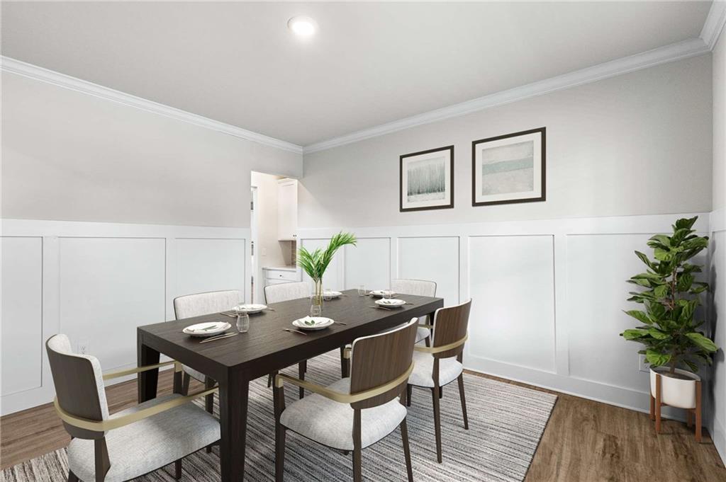 162 Carmichael Drive Canton, GA 30115 - Photo 15 of 57 a view of a dining room with furniture and wooden floor