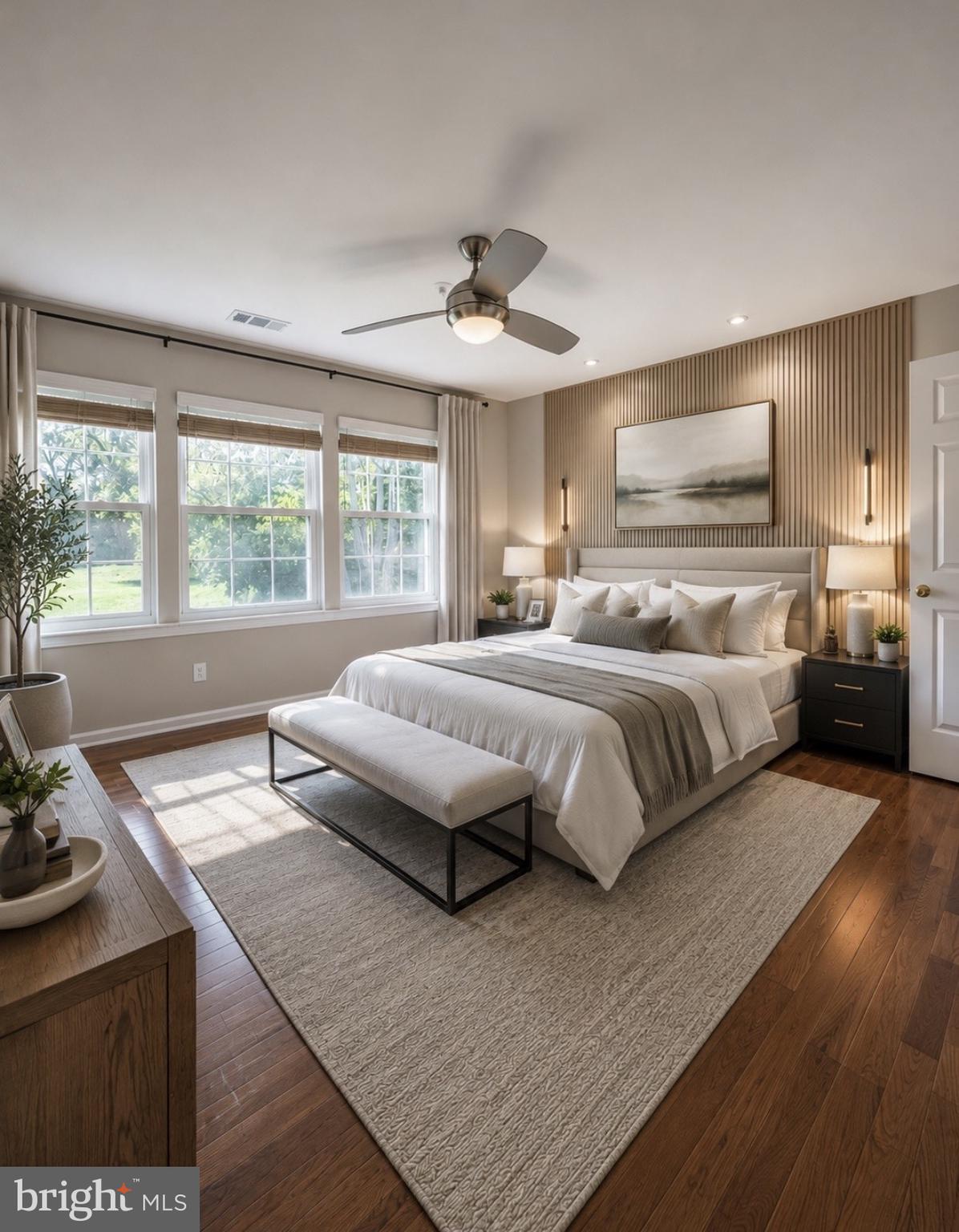 13952 Bishops Bequest Road Upper Marlboro, MD 20772 - Photo 3 of 28 a bedroom with a bed and a chandelier