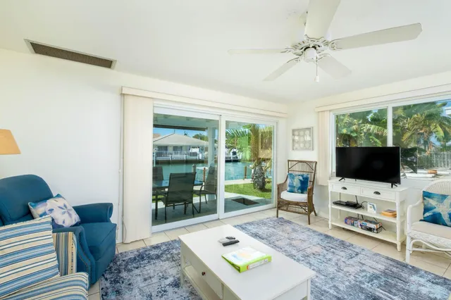 a view of a lake with a big yard