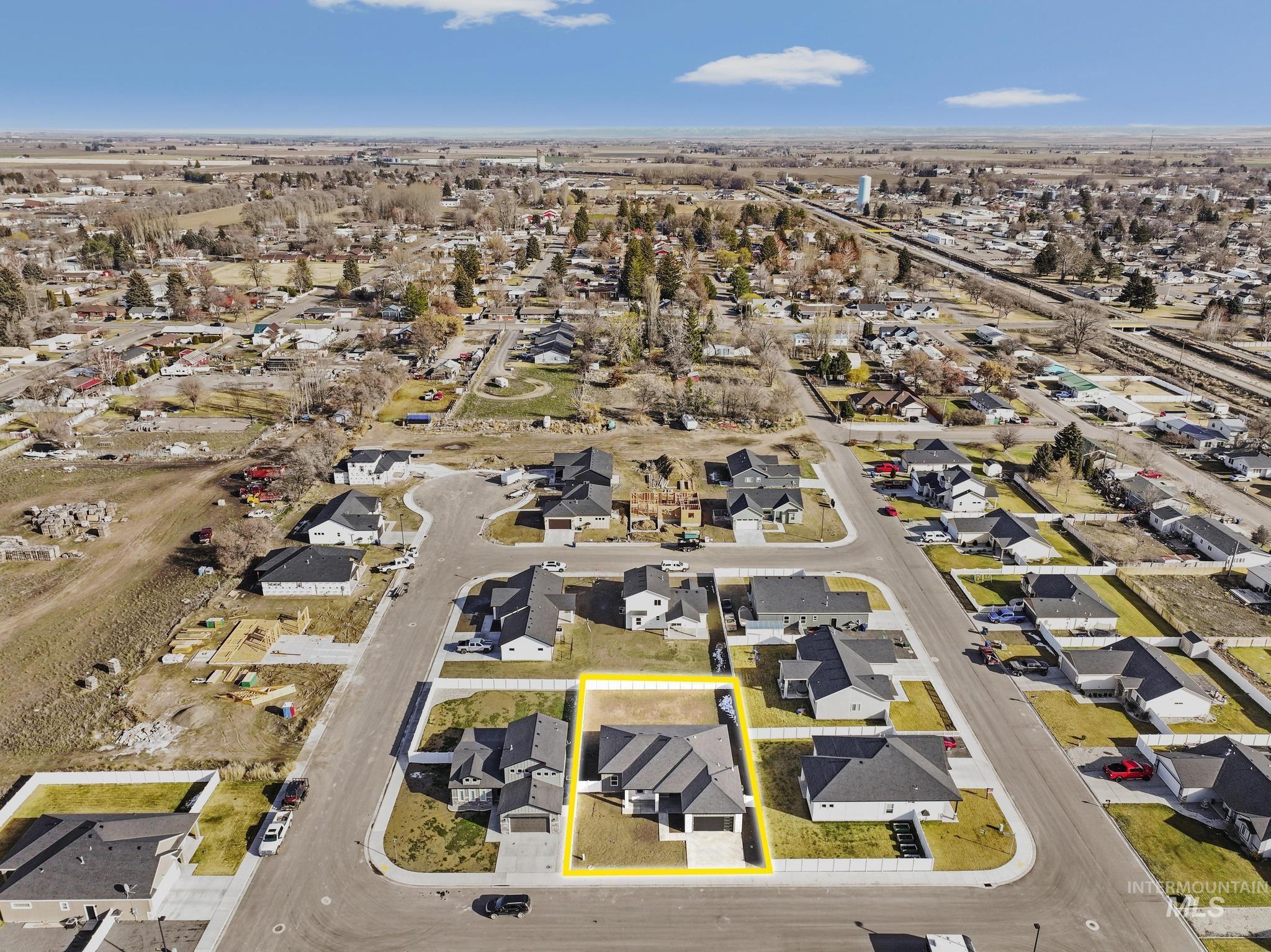 1316 K Street Rupert, ID 83350 - Photo 35 of 44 Aerial overview of property's location featuring nearby suburban area and property boundaries highlighted