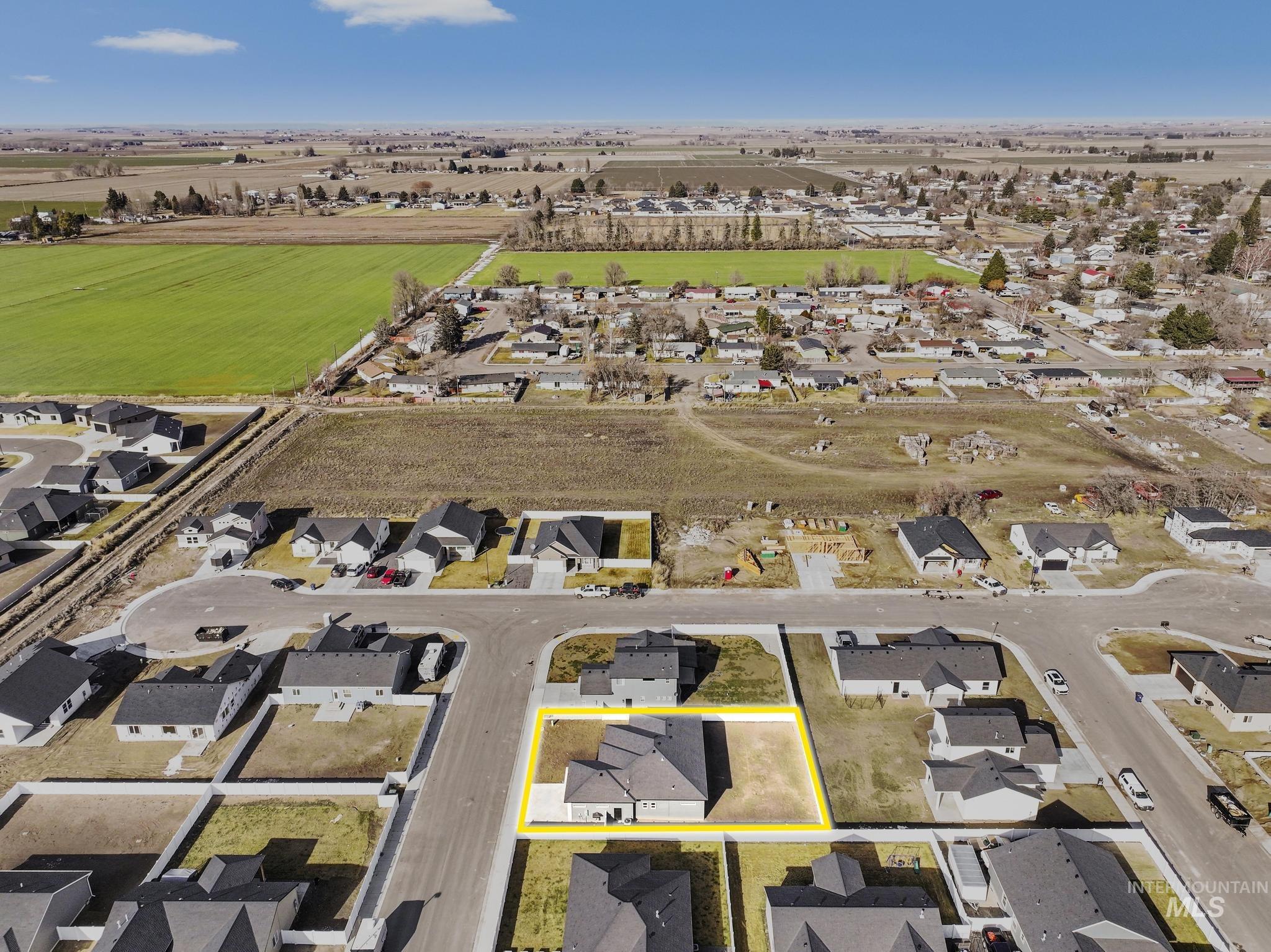 1316 K Street Rupert, ID 83350 - Photo 37 of 44 Aerial view of property's location featuring nearby suburban area and property boundaries highlighted