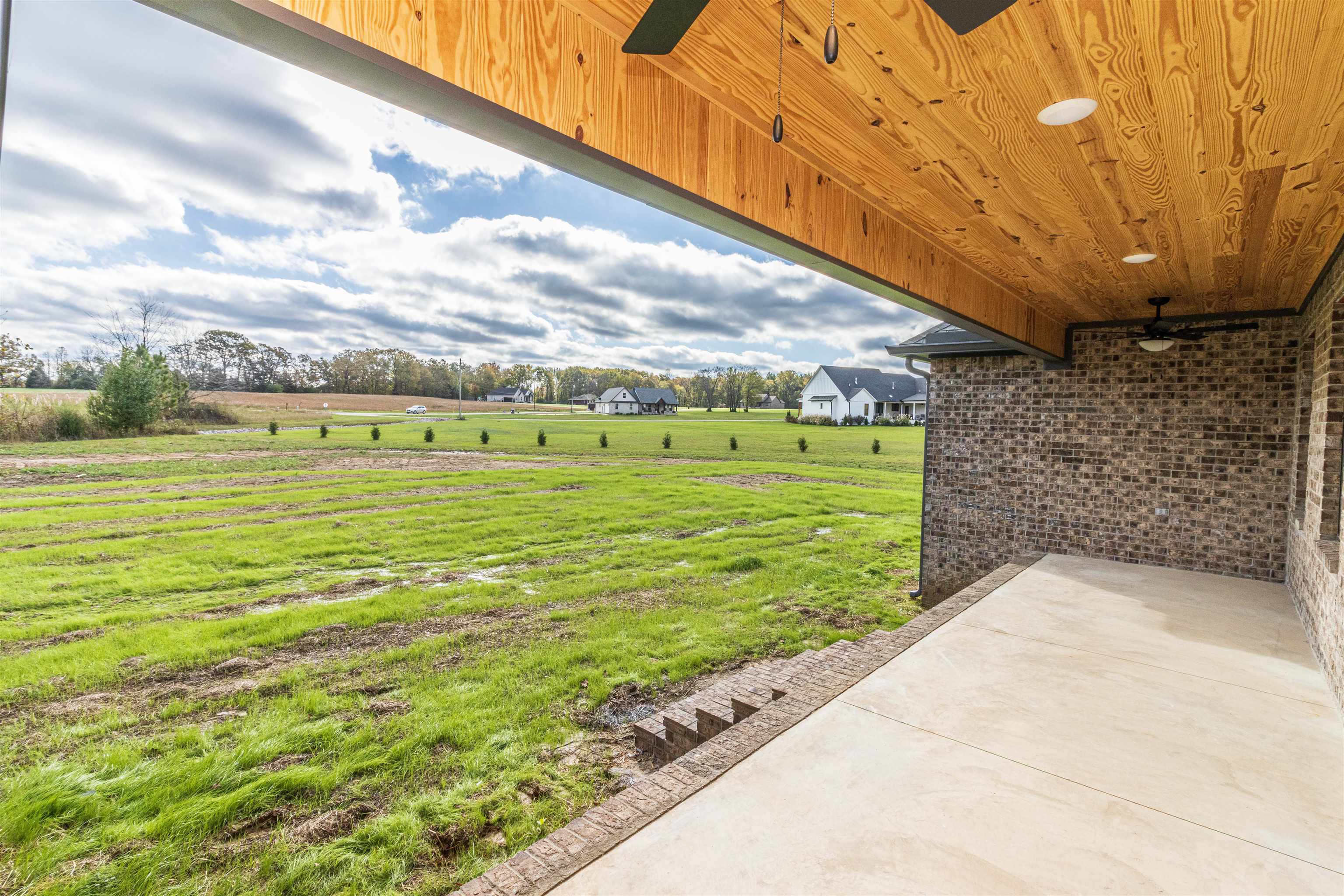150 Windchase Cove Adamsville, TN 38310 - Photo 20 of 21 View of yard featuring ceiling fan, a patio, and a rural view