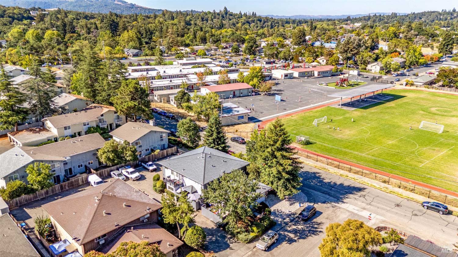 5020 Roma Street Santa Rosa, CA 95409 - Photo 26 of 29 an aerial view of residential houses with outdoor space